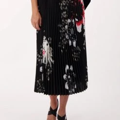 SPANNER FLORAL PLEATED SKIRT