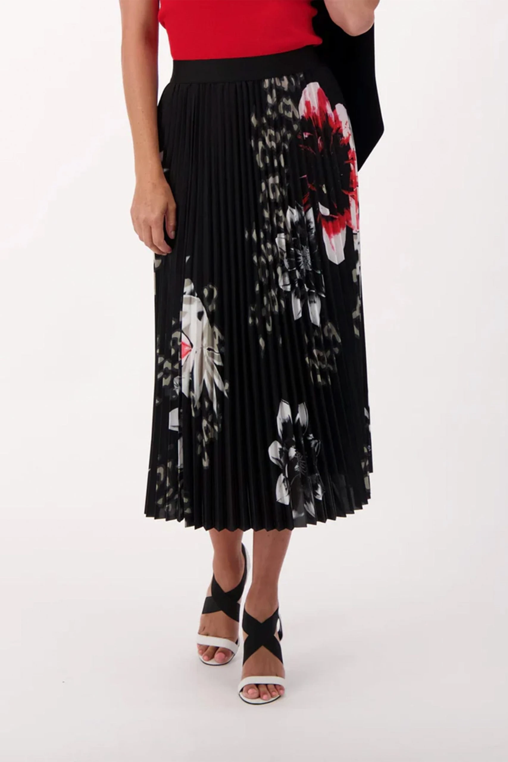 SPANNER FLORAL PLEATED SKIRT