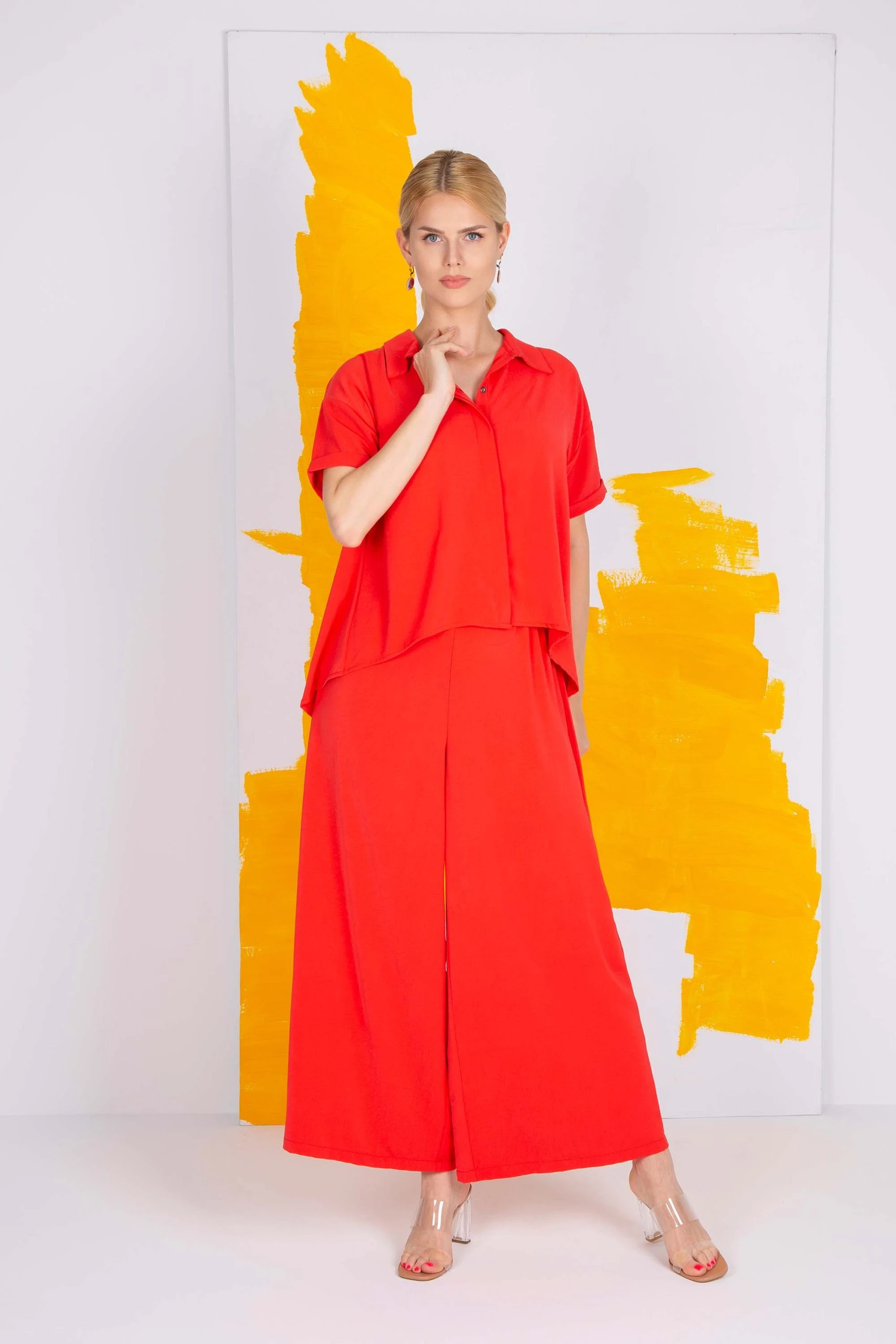 EVER SASSY Coral Palazzo Pant - Image 2