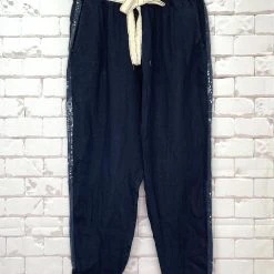 CHERISHH LINEN PANT WITH SIDE SEQUINS