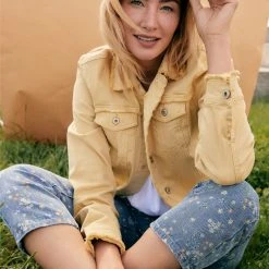 Charlie B FRINGE JEAN JACKET