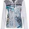 Dolcezza TROPICAL BLUE HOODIE JACKET