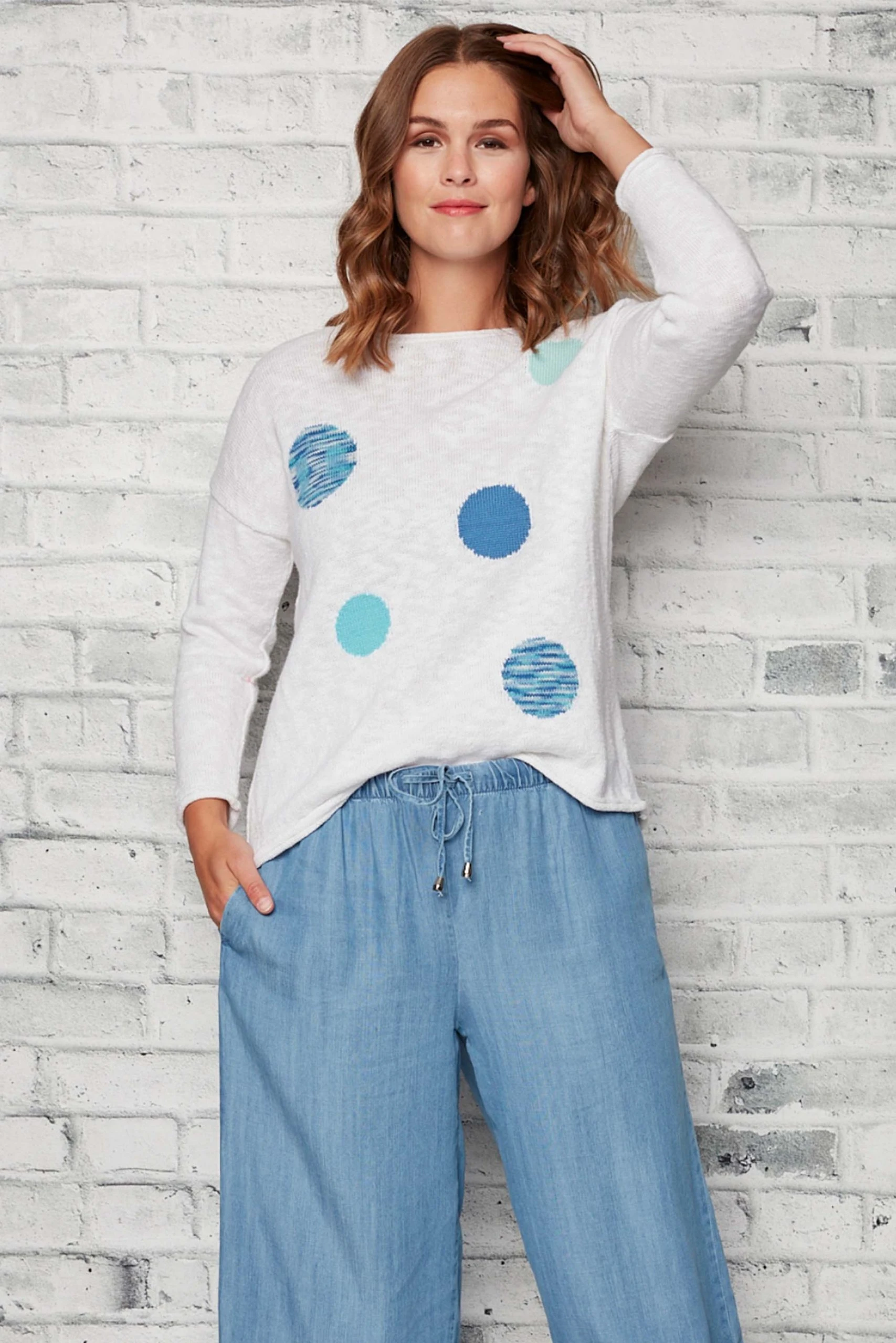COTTON COUNTRY Colourful Dot Pullover - Image 3