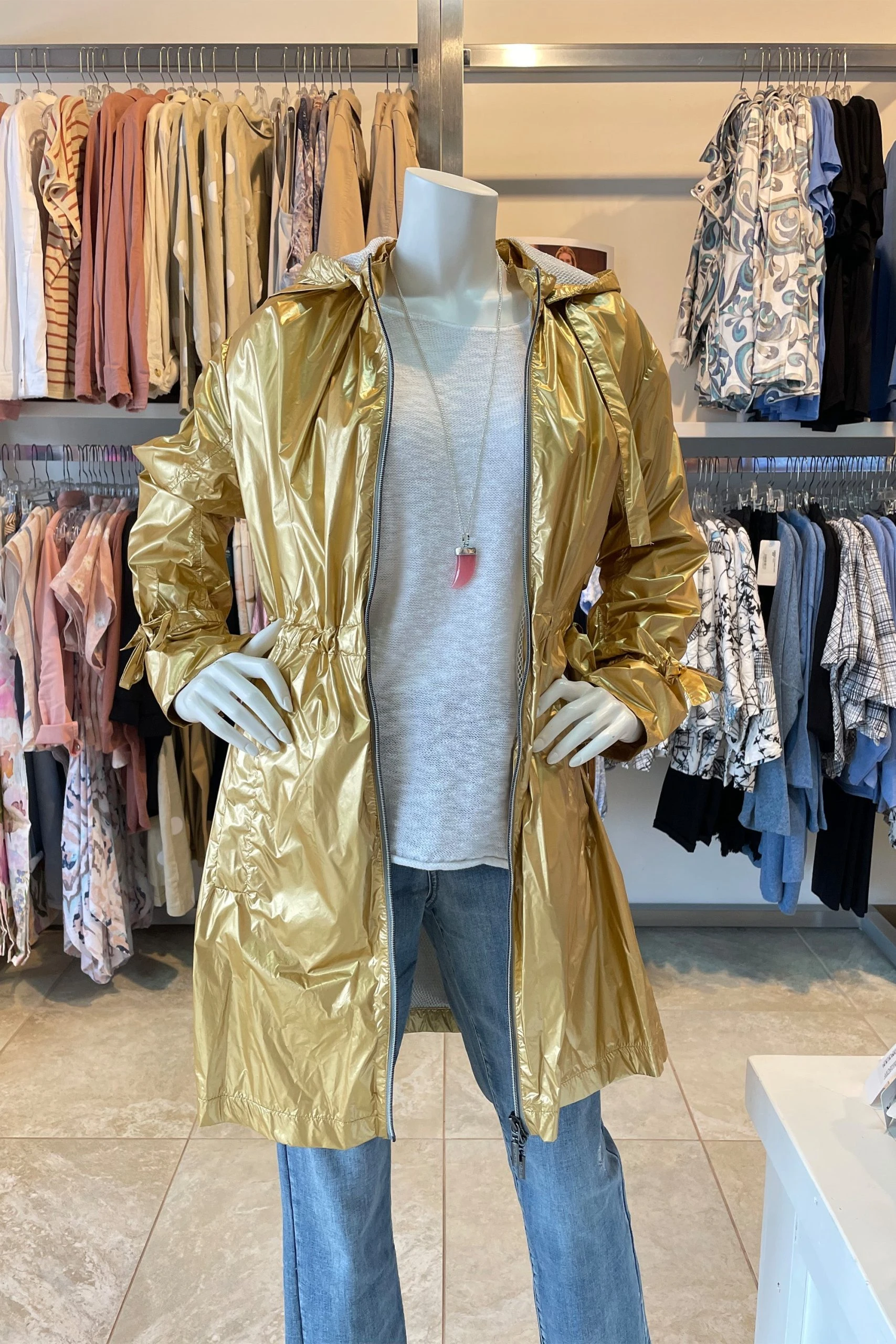 Etage GOLD METALLIC RAINCOAT - Image 2
