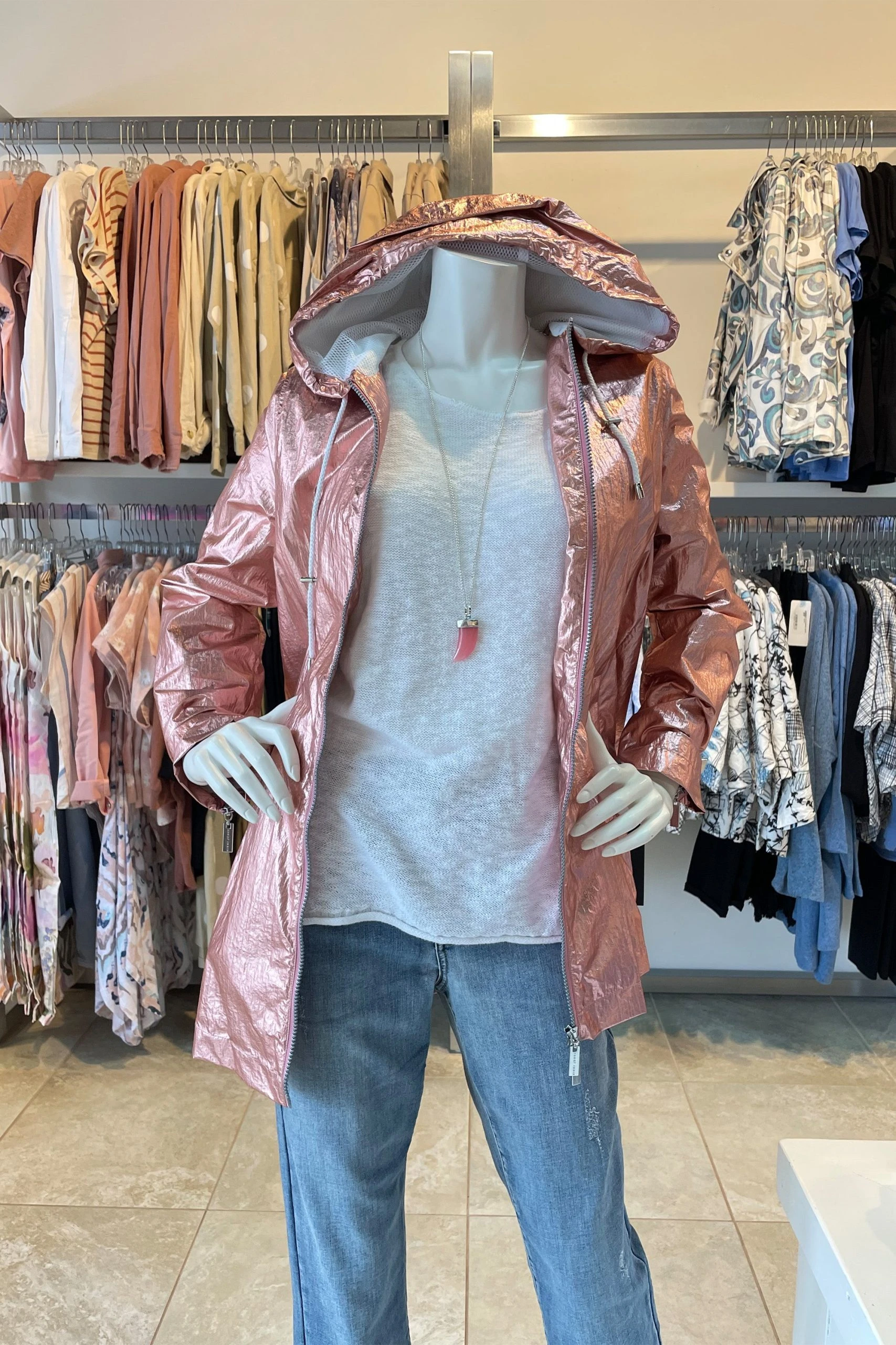 NIKKI JONES ROSE GOLD METALLIC JACKET - Image 2