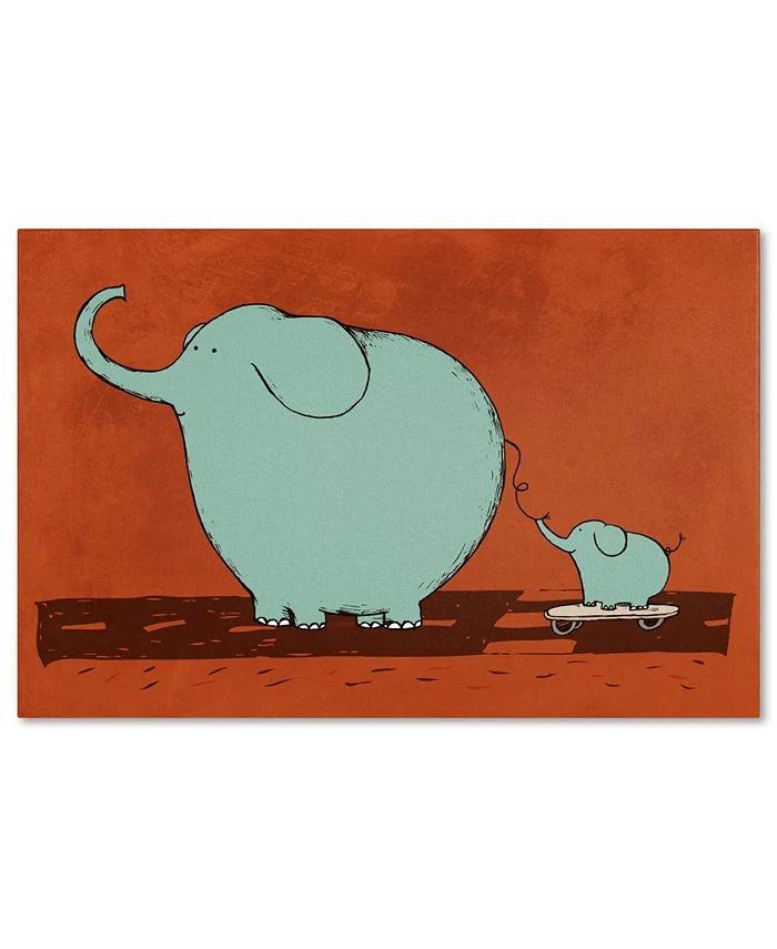 Trademark Global Carla Martell 'Skateboard Elephant' 16 X 24 Canvas Art Print