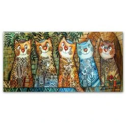 Trademark Global Oxana Ziaka 'Cats Of Israel' Canvas Art - 10 X 19 X 2