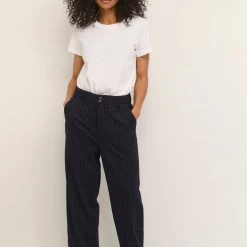 Kaffe PINSTRIPE CROP PANT
