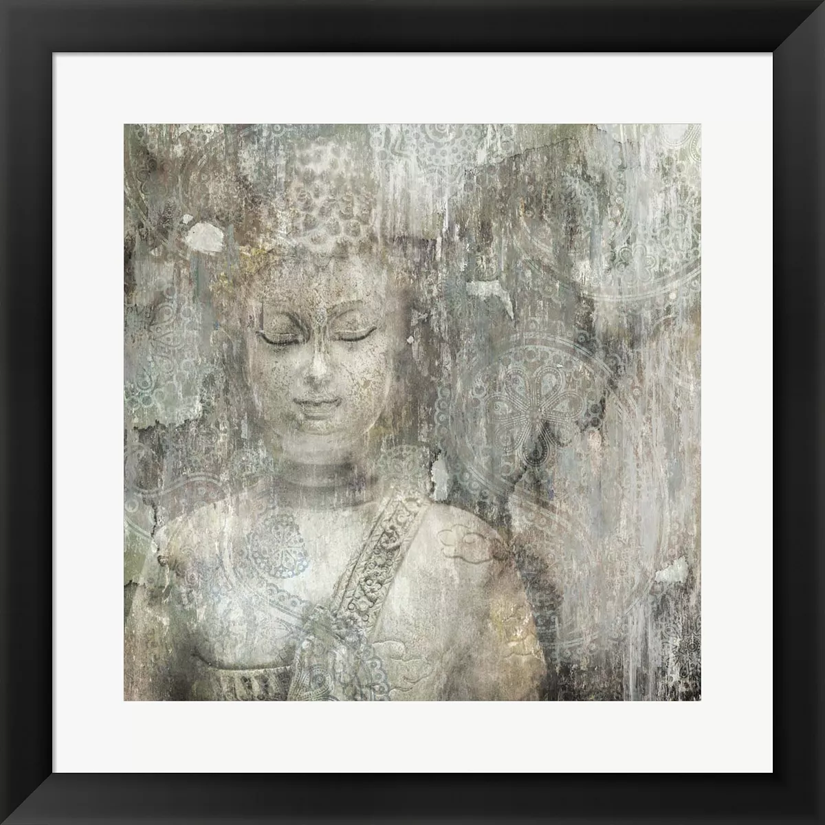 Metaverse Buddha By Edward Selkirk Framed Art