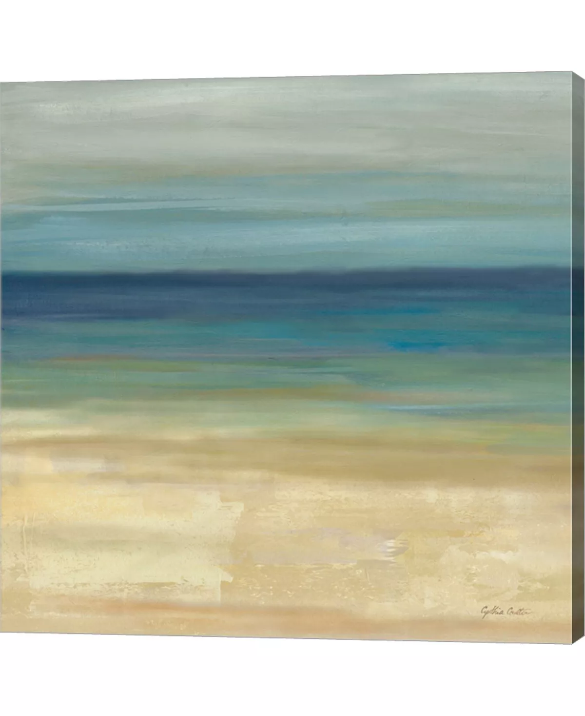 Metaverse Navy Blue Horizons I By Cynthia Coulter Canvas Art