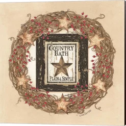 Metaverse Country Bath Wreath By Linda Spivey Canvas Art