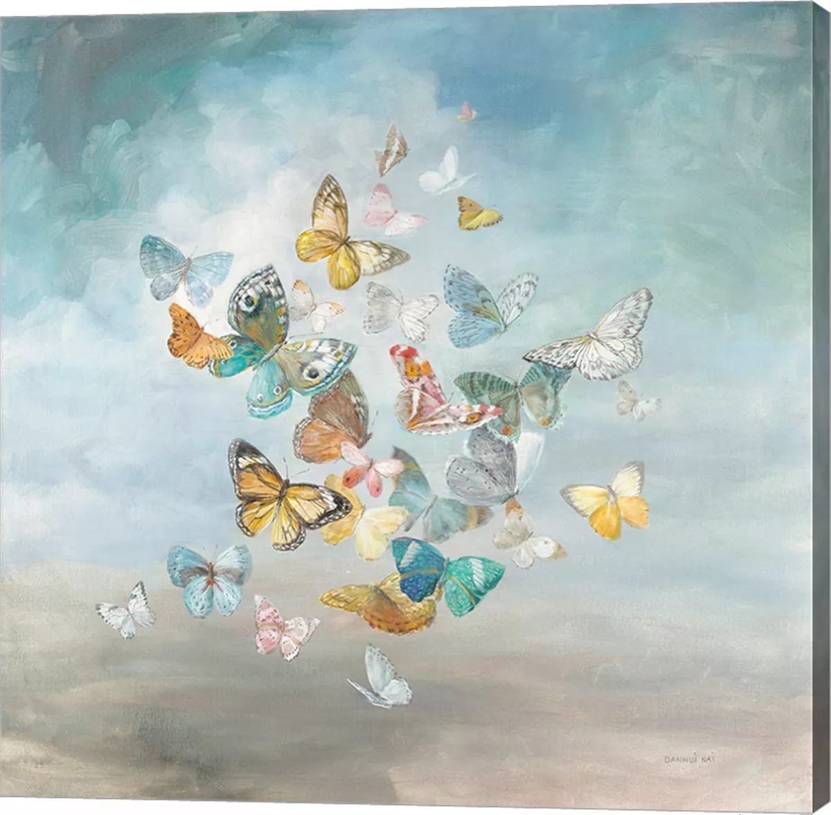 Metaverse Beautiful Butterflies By Danhui Nai Canvas Art