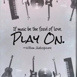 Metaverse If Music Be The Food Of Love Shakespeare Musical Instruments By Quote Master Canvas Art