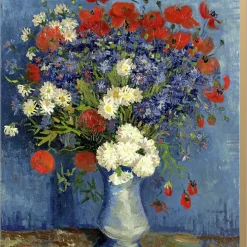 Metaverse Still Life- Vase With Cornflowers And Poppies, 1887 By Vincent Van Gogh Canvas Art