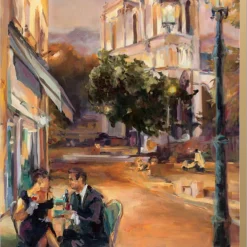 Metaverse Twilight Time In Paris By Marilyn Hageman Canvas Art