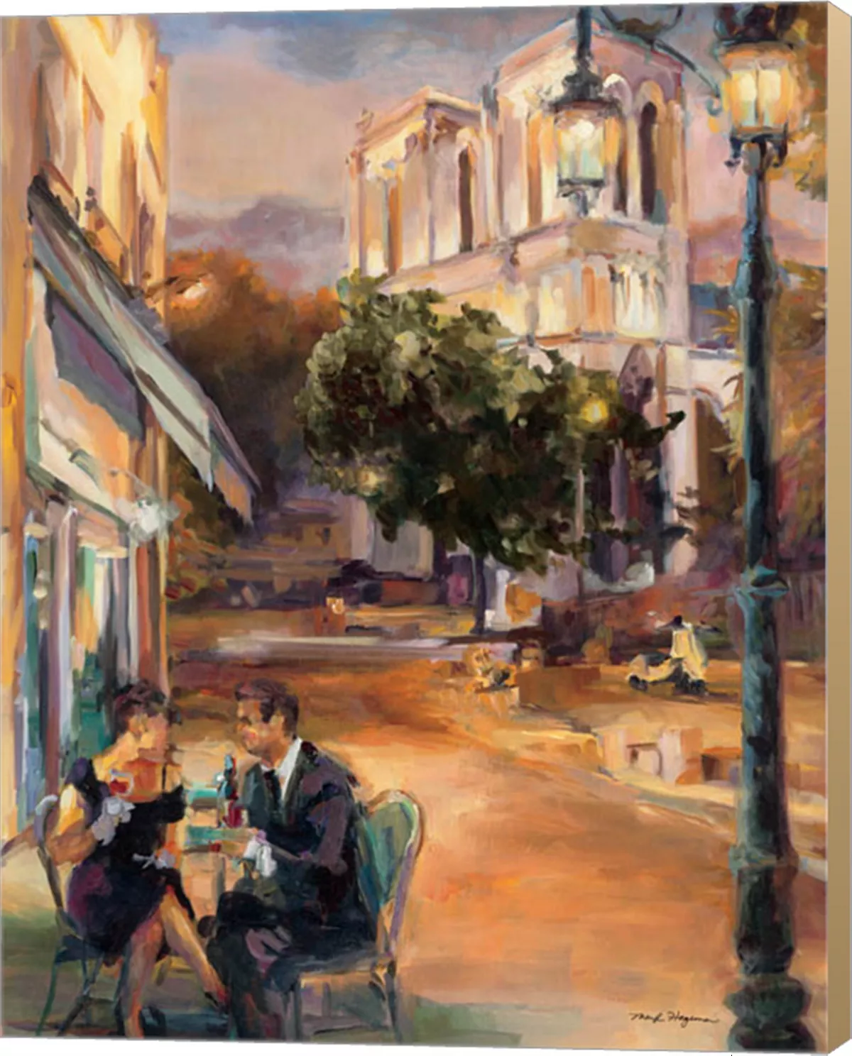 Metaverse Twilight Time In Paris By Marilyn Hageman Canvas Art