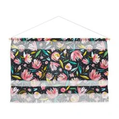 Deny Designs Ninola Design Coral Peonies Festival Floral Wall Hanging Landscape, 47x34