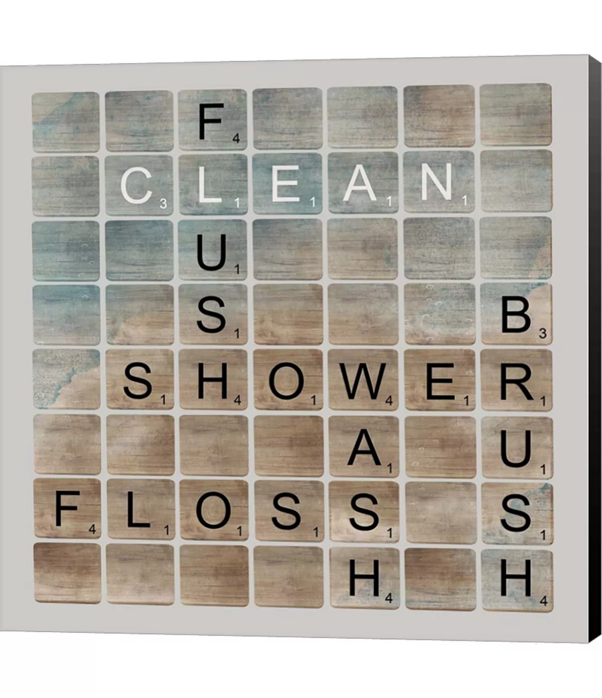 Metaverse Bathroom Letters II By Longfellow Designs Canvas Art