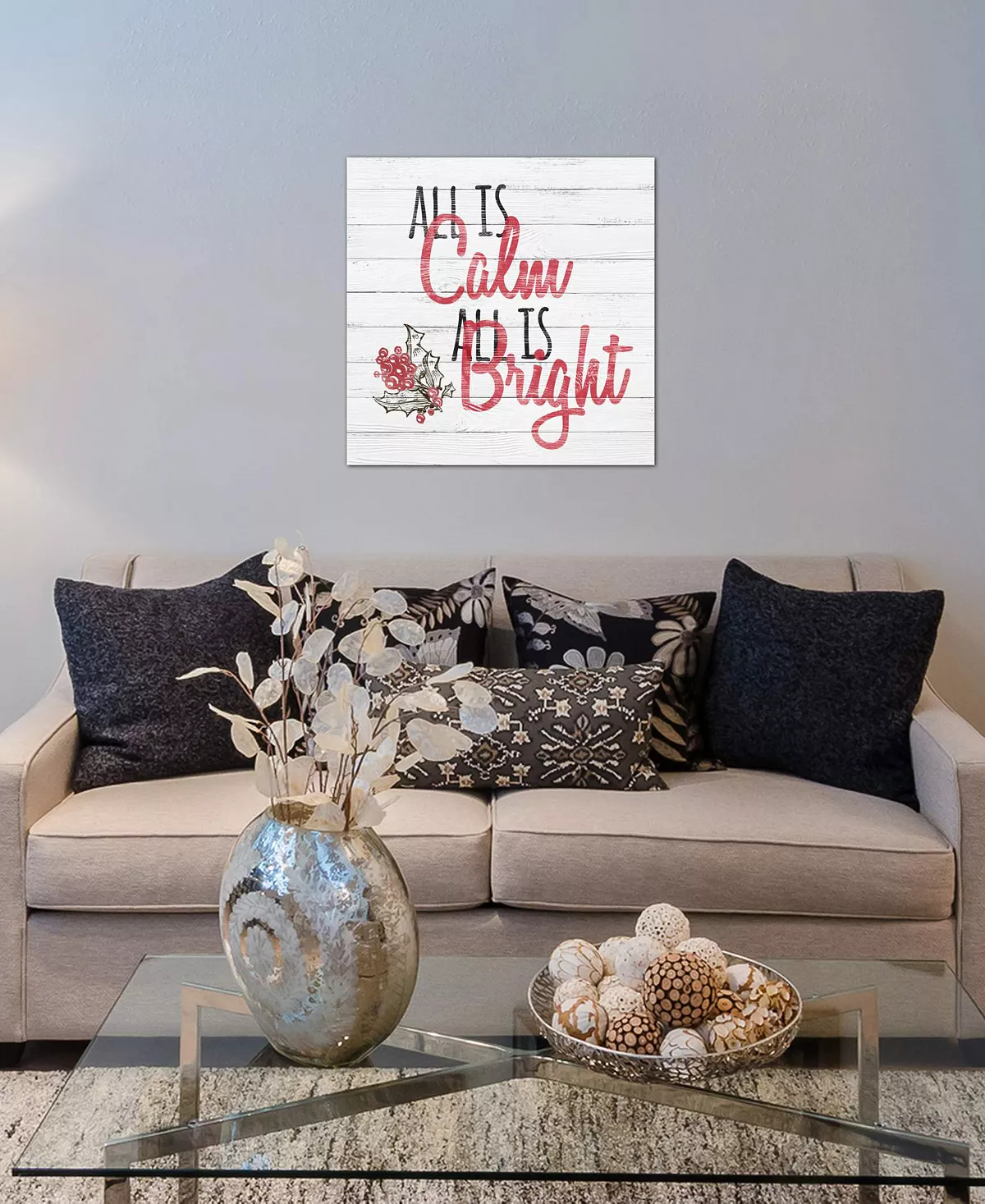 ICanvas All Is Calm, All Is Bright By 5by5collective Gallery-Wrapped Canvas Print (26 X 26 X 0.75)