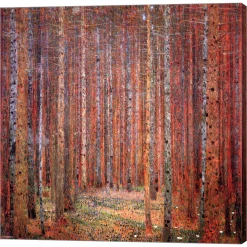 Metaverse Tannenwald I By Gustav Klimt Canvas Art