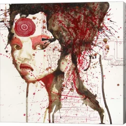 Metaverse Girl With Forehead Tattoo By Rebekka Canvas Art