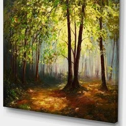 Design Art Art Summer Forest Landscape Art Print Canvas - 40 X 30