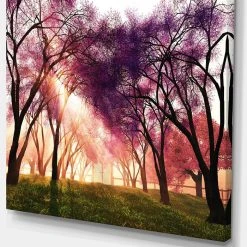 Design Art Art Cherry Blossoms Japan Garden Landscape Canvas Art Print - 40 X 30