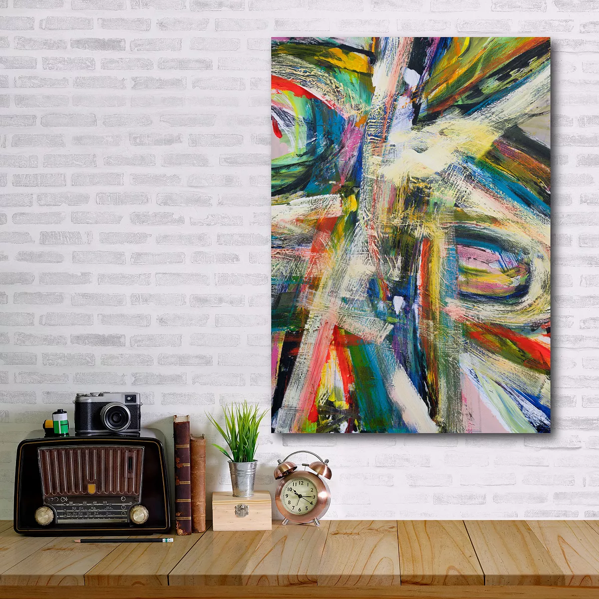 COURTSIDE MARKET Abstract Colors Gallery-Wrapped Canvas Wall Art - 12 X 18 - Image 2