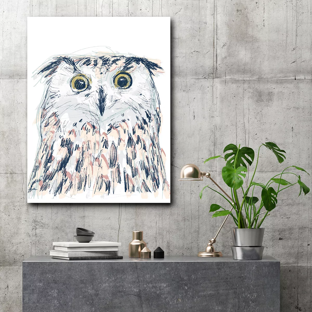 COURTSIDE MARKET GG Funky Owl Portrait II Gallery-Wrapped Canvas Wall Art - 18 X 24 - Image 2