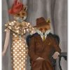 COURTSIDE MARKET Fox Couple 1930s Gallery-Wrapped Canvas Wall Art - 16 X 20