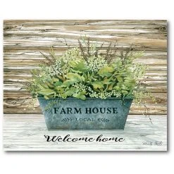 COURTSIDE MARKET Farmhouse Welcome Gallery-Wrapped Canvas Wall Art - 16 X 20
