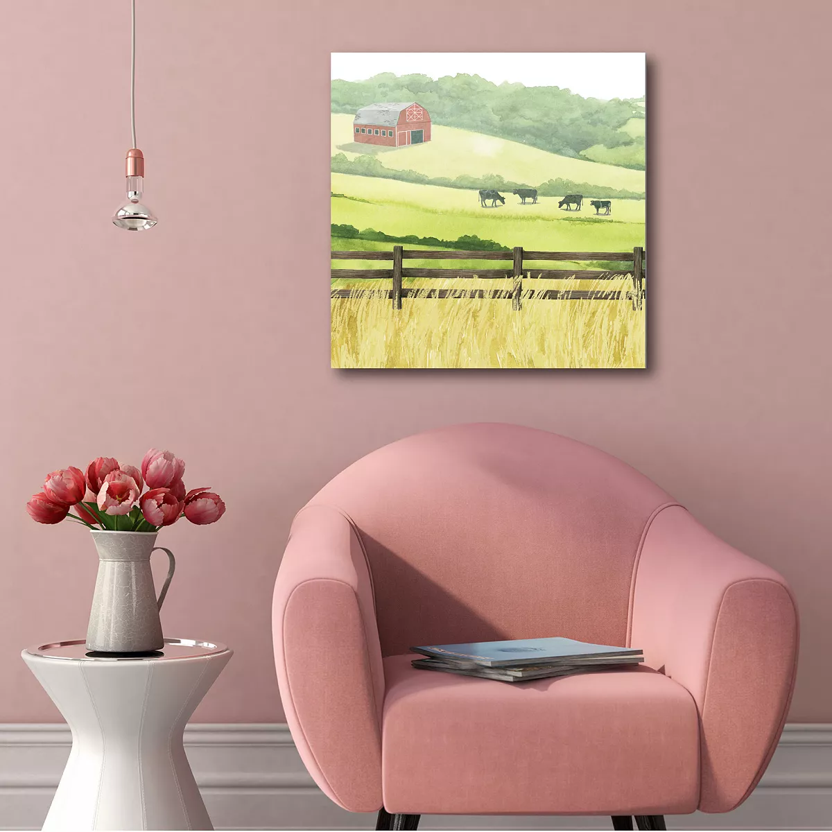 COURTSIDE MARKET Sunlit Graze I Gallery-Wrapped Canvas Wall Art - 16 X 16 - Image 2