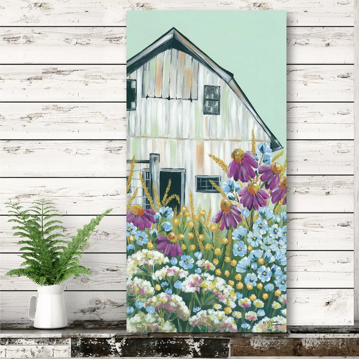 COURTSIDE MARKET Field Day On The Farm Gallery-Wrapped Canvas Wall Art - 14 X 28 - Image 2