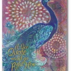 COURTSIDE MARKET Peacock Kudos I Gallery-Wrapped Canvas Wall Art - 16 X 20