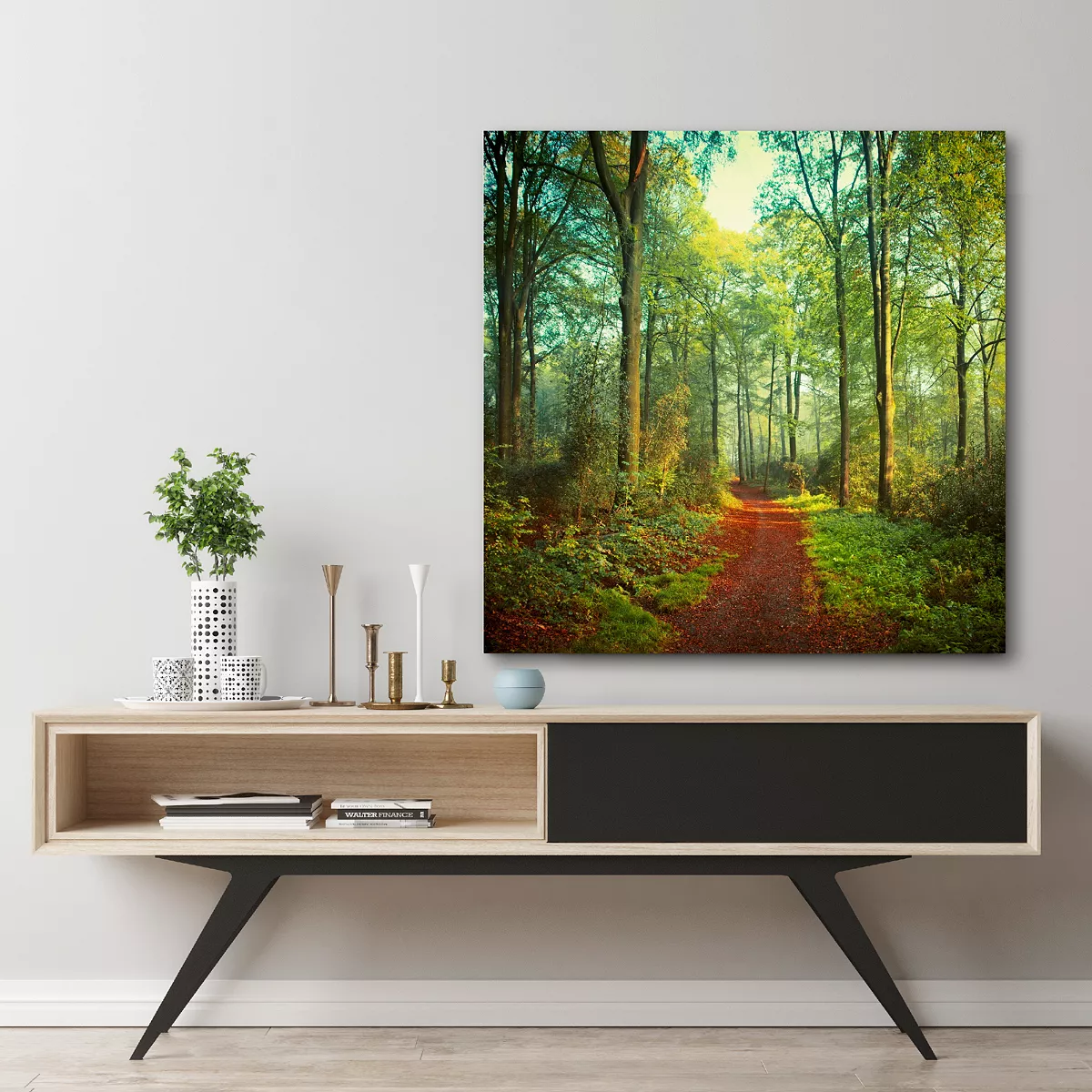 COURTSIDE MARKET Sunday Morning Walk Gallery-Wrapped Canvas Wall Art - 16 X 16 - Image 2
