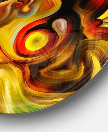 Design Art Art 'Music And Rhythm' Abstract Metal Circle Wall Art - 36 X 36 - Image 3