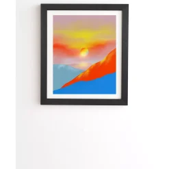 Deny Designs Minimal Mountains 02 Framed Wall Art