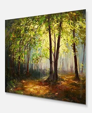 Design Art Art 'Summer Forest' Landscape Metal Wall Art - 20 X 12 - Image 2