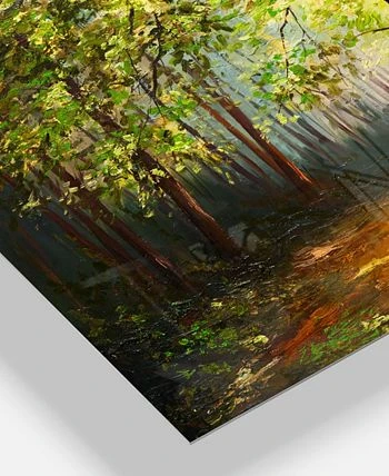 Design Art Art 'Summer Forest' Landscape Metal Wall Art - 20 X 12 - Image 3
