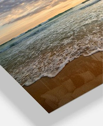 Design Art Art 'Bright Cloudy Sunset In Calm Ocean' Seashore Metal Wall Art - 20 X 12 - Image 3