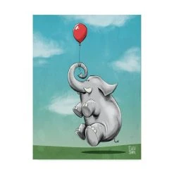 Trademark Global Mischief Factory 'Dream Big Elephant' Canvas Art - 14 X 19