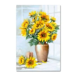 Trademark Global He Macneil Studio 'Sunflowers' Canvas Art - 30 X 47