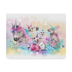 Trademark Global Sheena Pike Art And Illustration 'Want To Be Unicorns' Canvas Art - 14 X 19