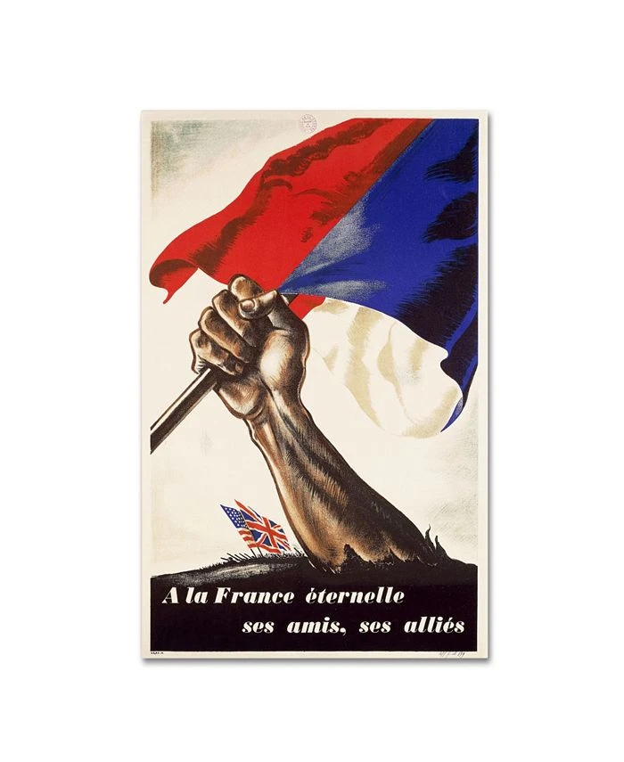 Trademark Global 'Poster For Liberation Of France' Canvas Art - 19 X 14