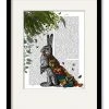 COURTSIDE MARKET Hare With Butterfly Cloak 16 X 20 Framed And Matted Art