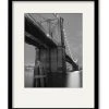 COURTSIDE MARKET Brooklyn Bridge Shadow 16 X 20 Framed And Matted Art