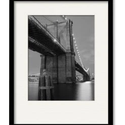 COURTSIDE MARKET Brooklyn Bridge Shadow 16 X 20 Framed And Matted Art