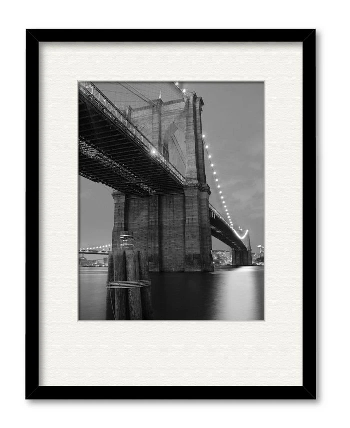 COURTSIDE MARKET Brooklyn Bridge Shadow 16 X 20 Framed And Matted Art