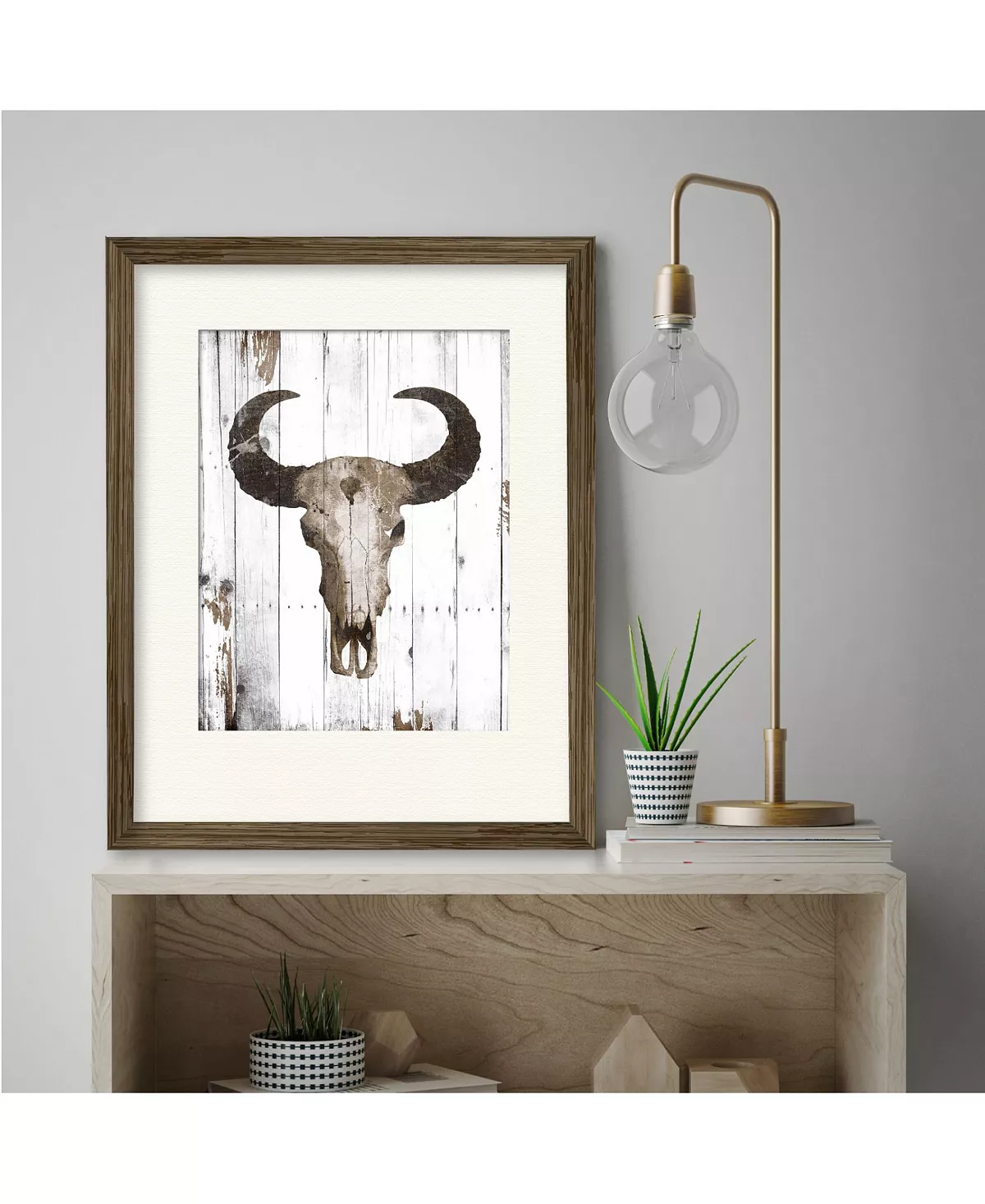 COURTSIDE MARKET Deer Buck Skull 16 X 20 Framed And Matted Art - Image 2