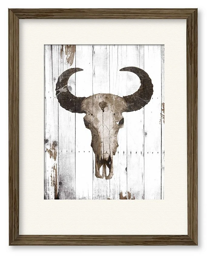 COURTSIDE MARKET Deer Buck Skull 16 X 20 Framed And Matted Art